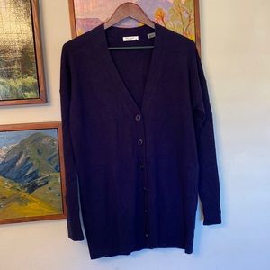 EUC Equipment Femme 100% Cashmere Cardigan. Size small. Navy.